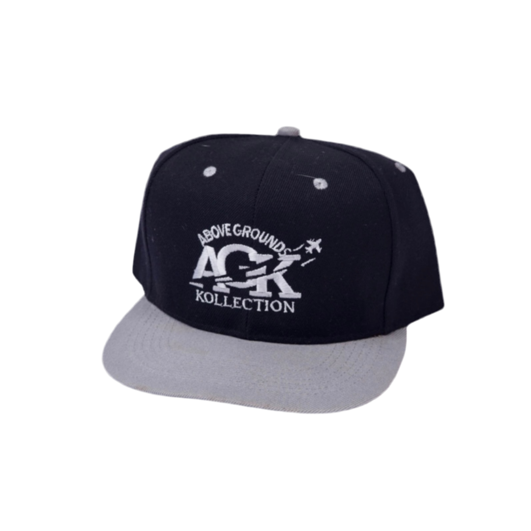 AGK SnapBack Hat [BLACK & SILVER]