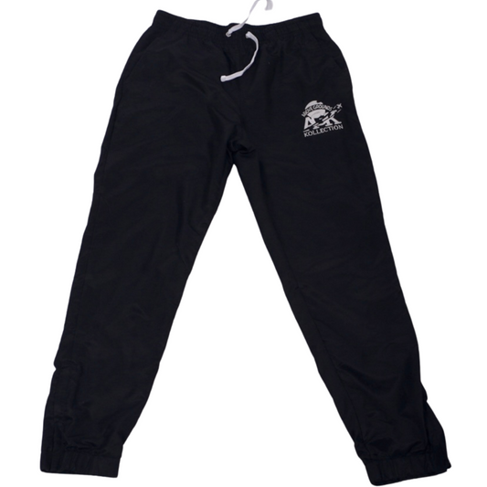 AGK TRACK PANTS [BLACK & SILVER]