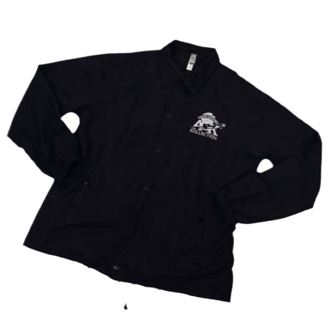 AGK TRACK JACKET [BLACK & SILVER]